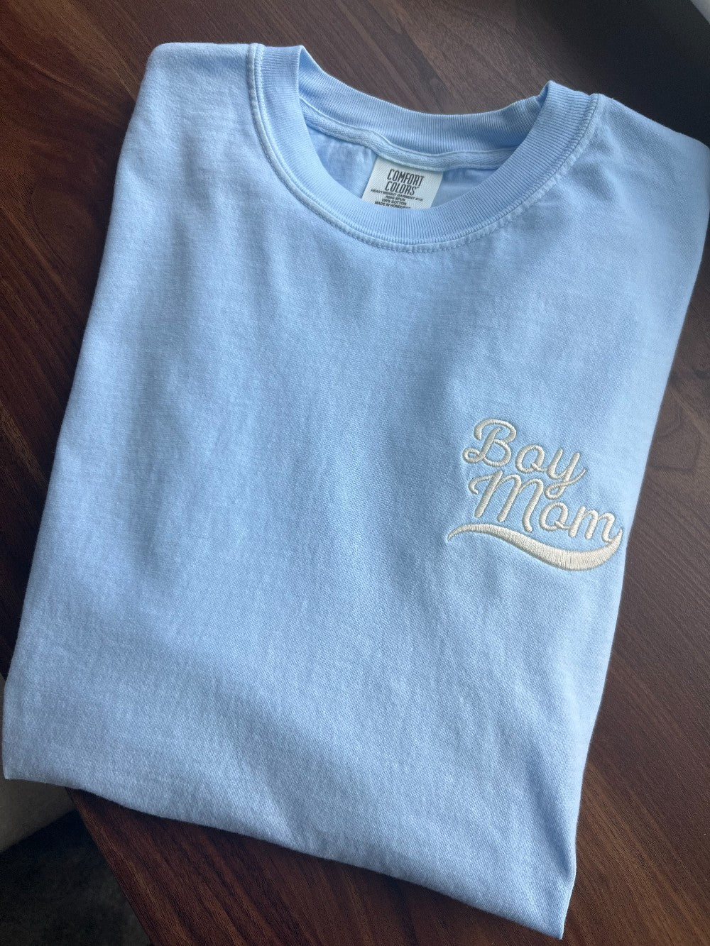 Boy Mom Tee - Hydrangea|1528