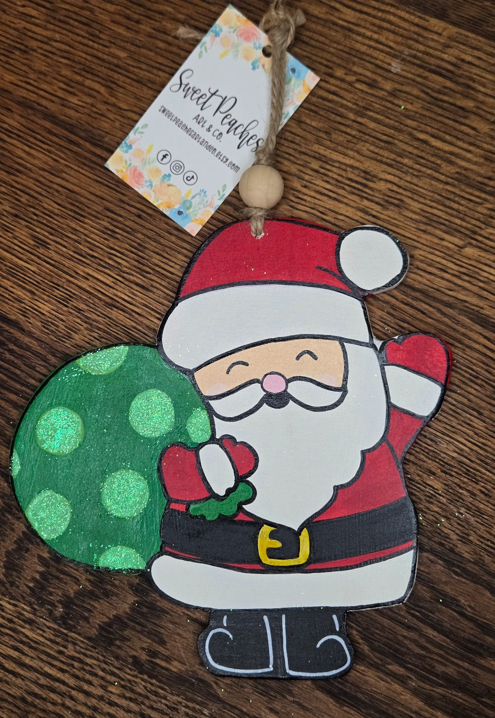 Santa and Sac Ornament|1427
