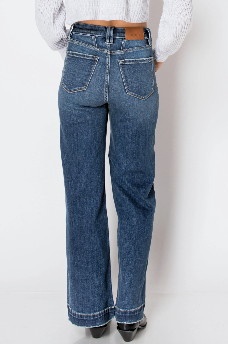 Tummy Control High Rise Modern Wide Jeans|1401