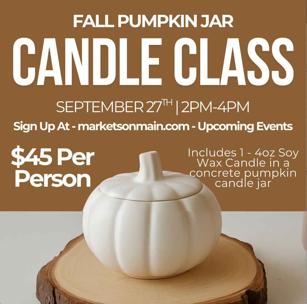 Pumpkin Jar Candle Class | September 27th | 2pm-4pm|1423