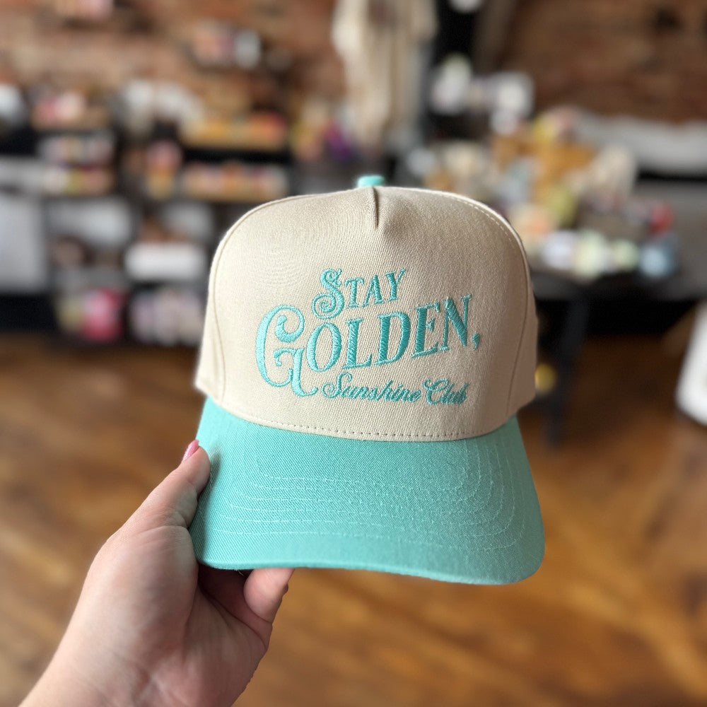 Stay Golden Embroidered Hat|1482