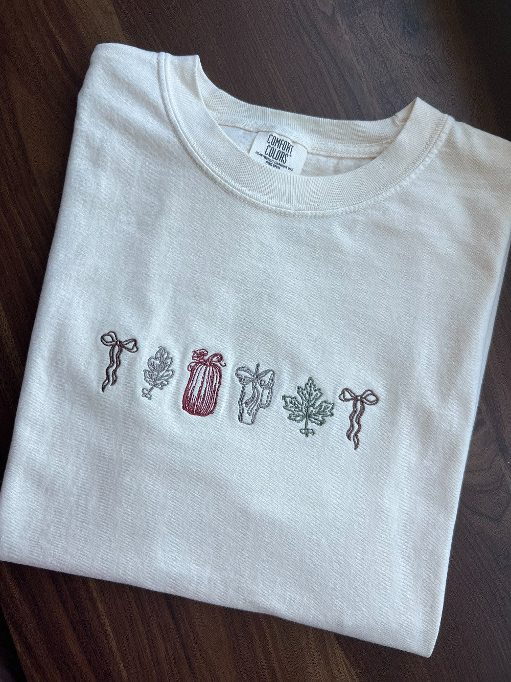 Autumn Leaves Tee - Ivory|1538