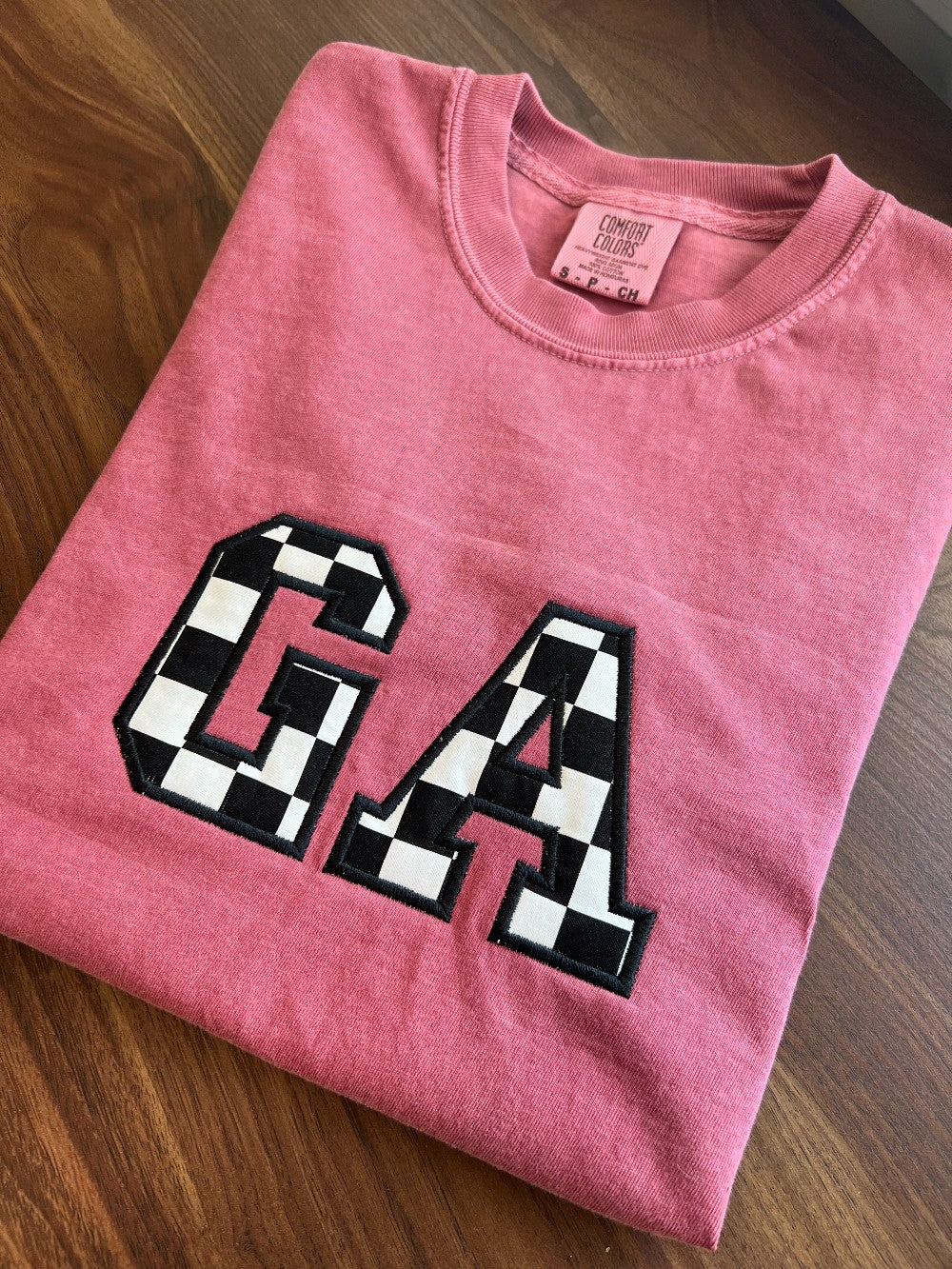 Checkered GA Tee - Brick|1530