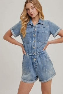Denim Romper|380
