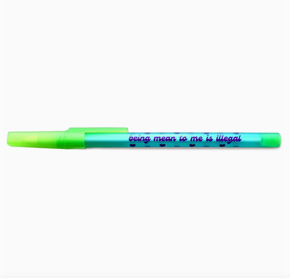 Being Mean To Me Is Illegal Ballpoint Pen|1184