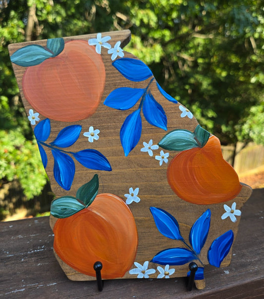 Georgia Hand Painted Wood Shelf Sitter|1776
