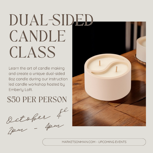 Dual-Sided Fall Candle Class | October 4th | 2pm-4pm|1424