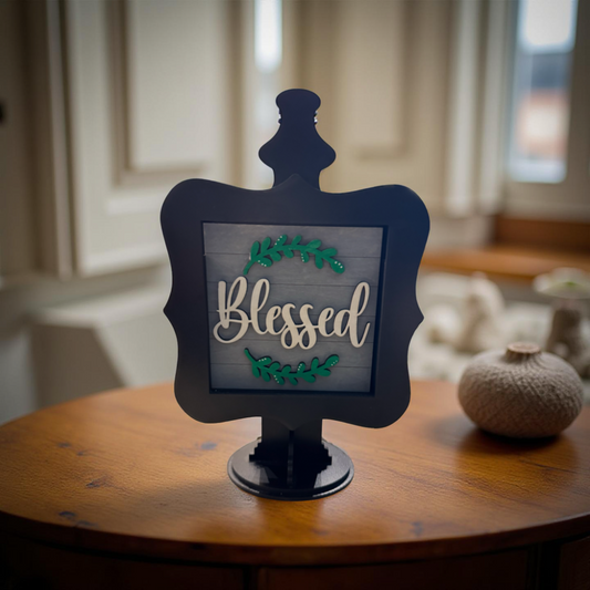 Drop In Sign Holder with Blessed Insert|1613