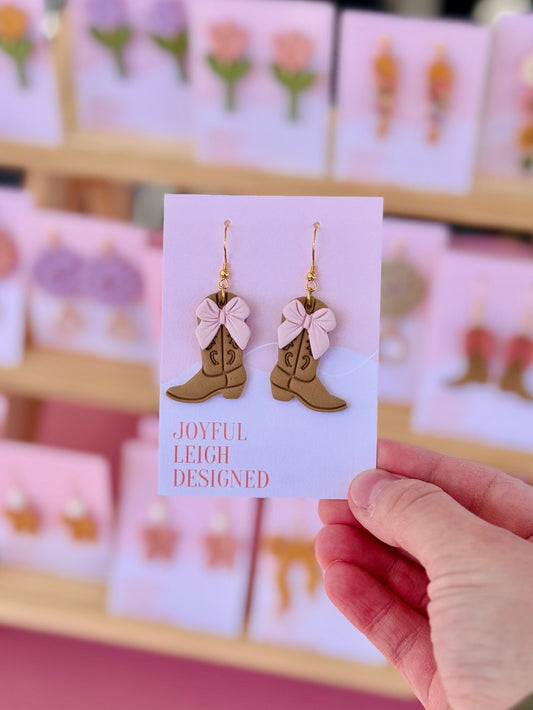 Light Pink Bow and Boots Dangles|199