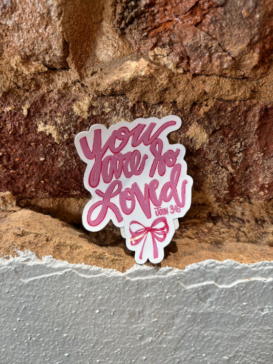 You Are So Loved Water Resistant Sticker John 3:16|1600