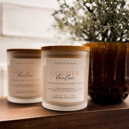 Golden Brulee | Hand-Poured 8oz Coconut Beeswax Candle|1684