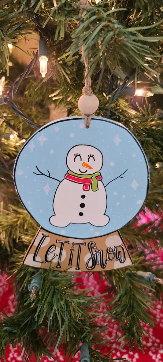 Snowman Snow Globe Ornament|1438