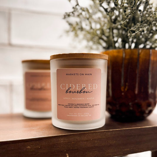 Cidered Bourbon | Hand-Poured 8oz Coconut Beeswax Candle|1681