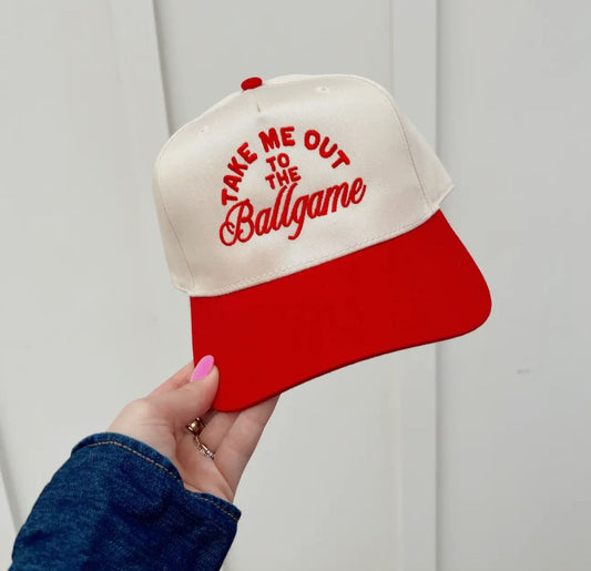 Take me out to the ballgame- embroidered hat|578