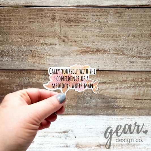 Mediocre White Man Sticker|1128