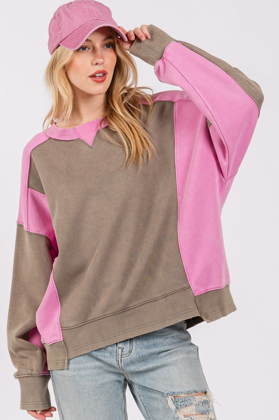 Colorblock Pullover|1396