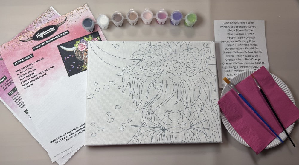 Spring Highland Canvas Paint Kit|361