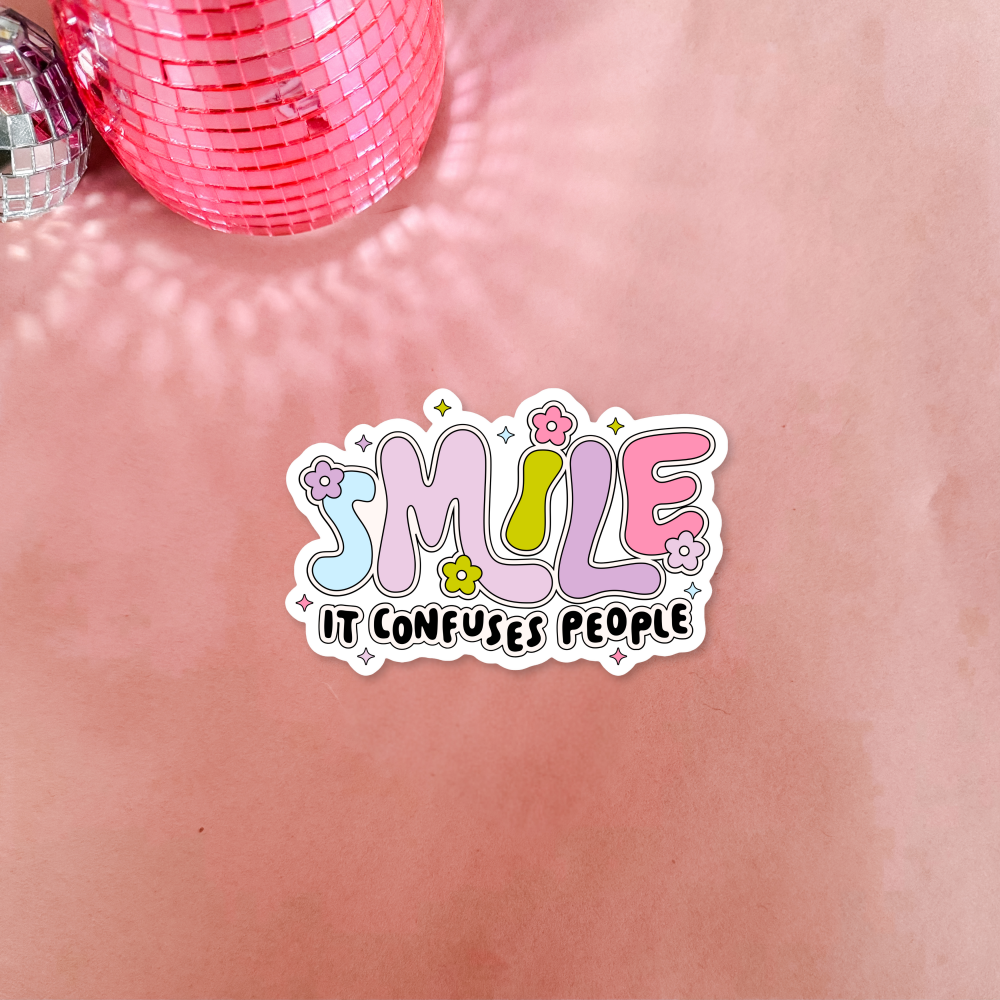 Smile Water Resistant Sticker|490