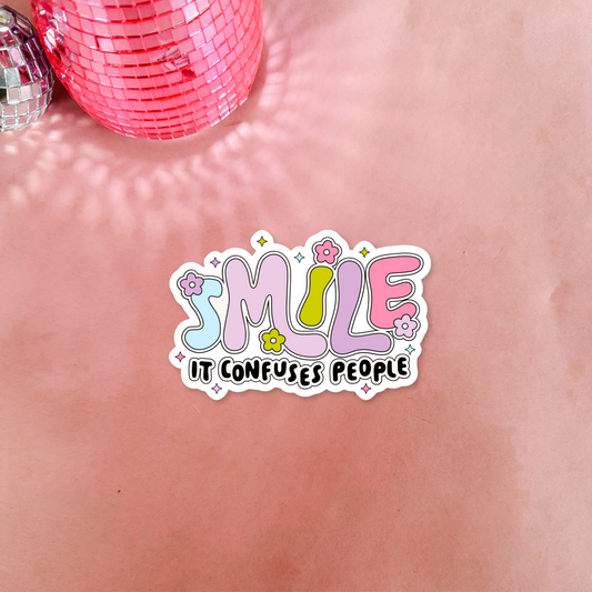 Smile Water Resistant Sticker|490