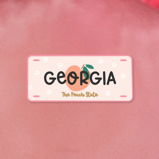 Georgia Peach Plate Sticker|16
