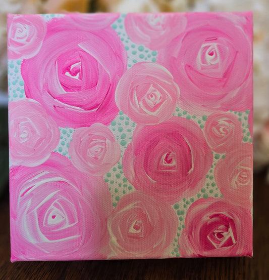 Pink Floral Canvas|1306
