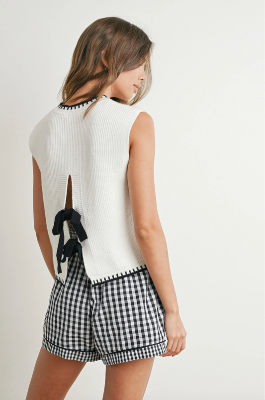 Soft Ribbed Sweater Vest|825