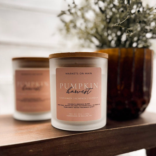 Pumpkin Harvest | Hand-Poured 8oz Coconut Beeswax Candle|1683