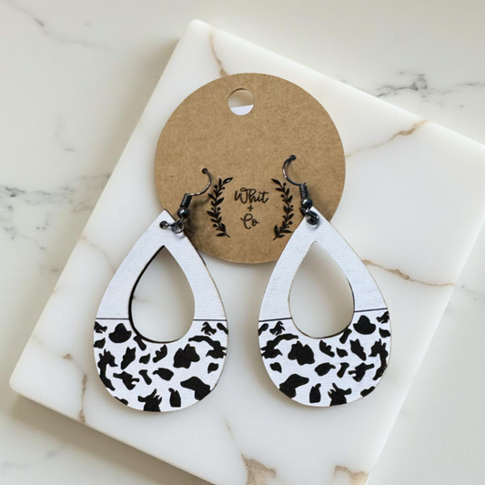 White Leopard Earrings|1621