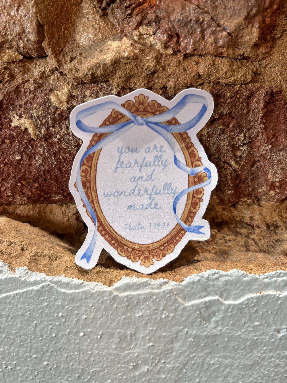 Fearfully & Wonderfully Made Pslam 139:14 Water Resistant Sticker|1603