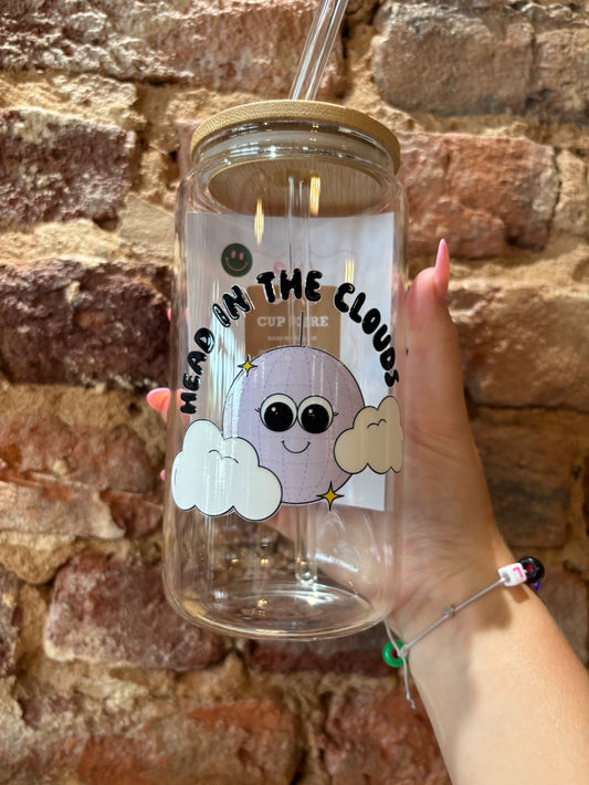Head In The Clouds 16oz Glass Can Cup|1579