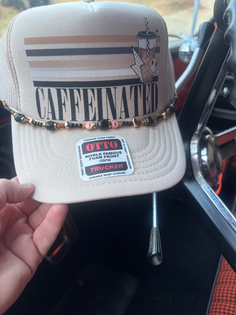 Caffeinated Otto trucker hat|605