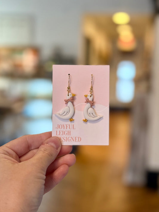 Pink Bow Goose Dangles|648