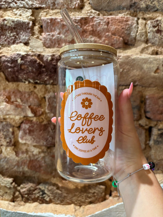 IMPERFECT* Coffee Lovers Club Glass Can Cup|1574