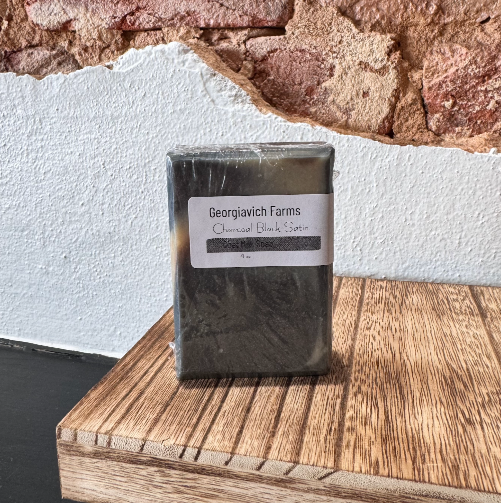 Charcoal Black Satin Goat Milk Soap|860