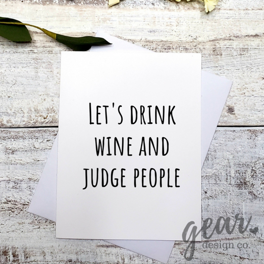 Let's Drink Wine Card|898