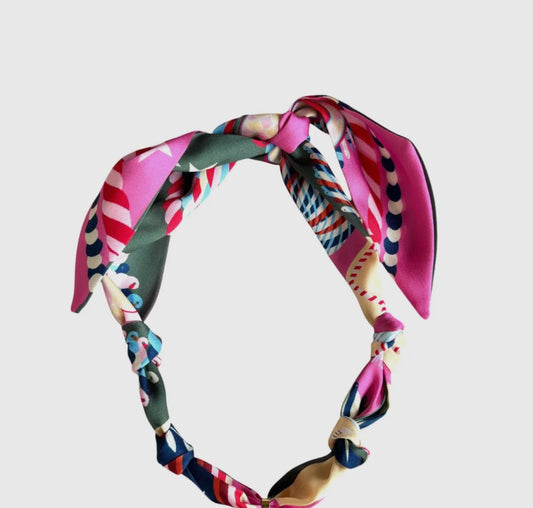 Capri Scarf Necklace with pearl heart pendant|565