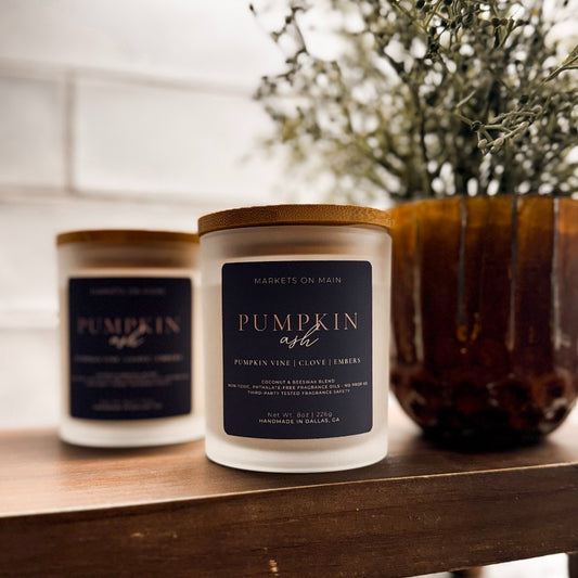Pumpkin Ash | Hand-Poured 8oz Coconut Beeswax Candle|1682